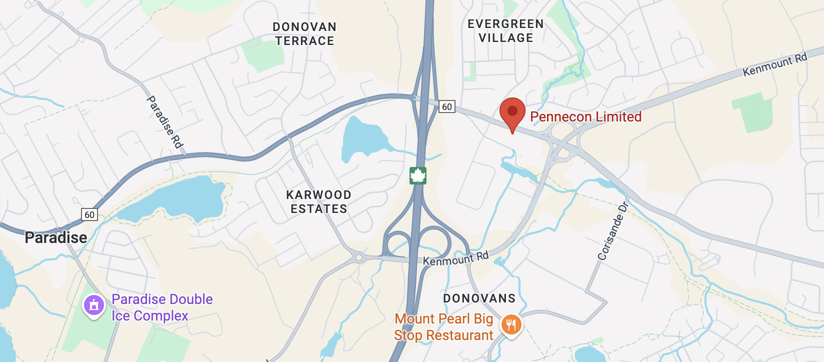 pennecon map